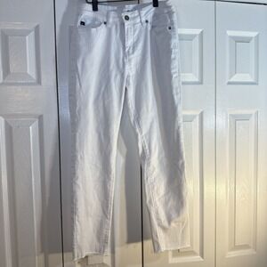 KanCan Jeans Womens 9/28 White Denim High Rise Skinny Ankle Stretch Cotton Blend